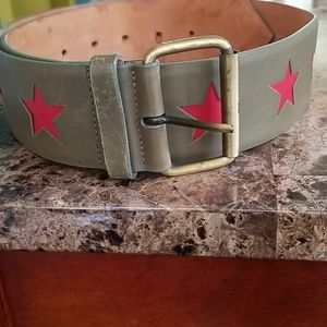 Catherine Malandrino Red Star Leather Belt L